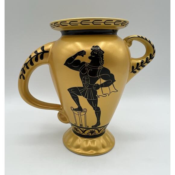 Disney Hercules 25th Anniversary Figural Ceramic Stoneware Vase Mug 15 Oz. Gold - Picture 1 of 11